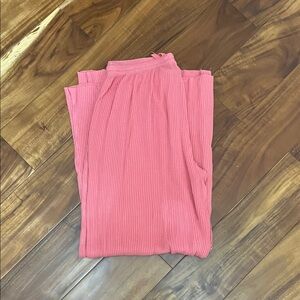 Coral Ribbed Pants